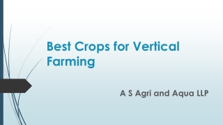 Best Crops for Vertical Farming