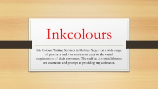 Services provided by inkcolours