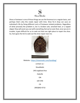 Purse repair | Shoemedic.com