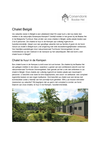 Baalse Hei - Chalet België