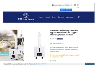 Ultrasonic Atomizing Humidifier USA