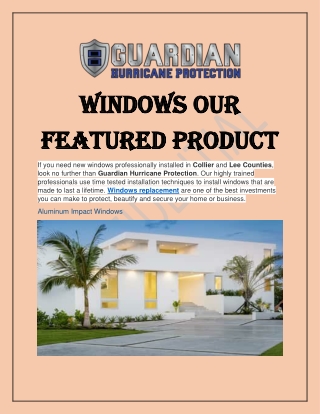 Best Window Replacement Companies in Naples - Guardiane Hurricane