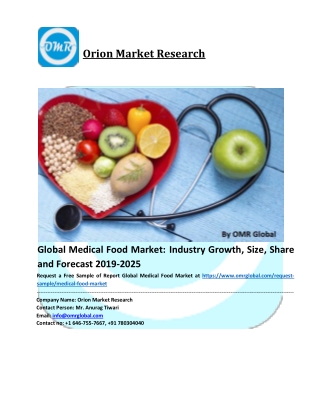 Global Medical Food Market: Global Industry Analysis and Forecast 2019-2025