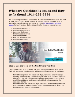 What are QuickBooks Issues and How to Fix them?