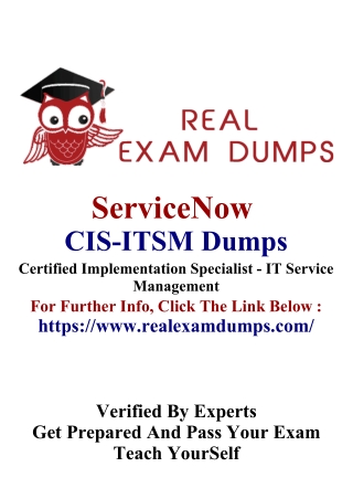 ServiceNow CIS-ITSM Dumps Study Material - RealExamDumps