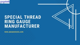 Special Thread Ring Gauge Manufacturers