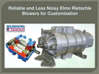 Reliable and Less Noisy Elmo Rietschle Blowers for Customization