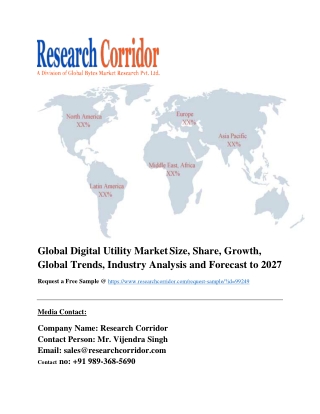 Global Digital Utility Market Size, Share, Growth, Global Trends, Industry Analysis and Forecast to 2027