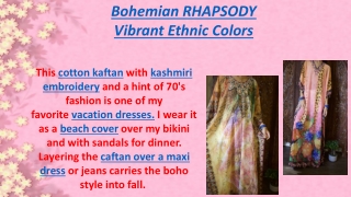 Bohemian RHAPSODY Vibrant Ethnic Colors