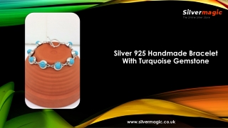 Silver 925 Handmade Bracelet With Turquoise Gemstone