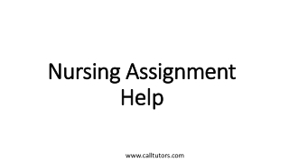 Nursing Assignment Help