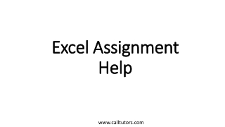 Excel Assignment Help