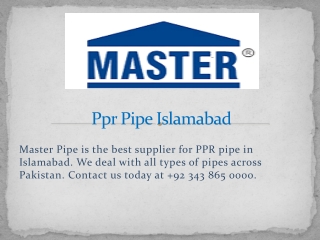 Ppr Pipe Islamabad