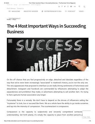 The 4 Most Important Ways in Succeeding Business