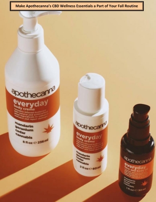 Make Apothecanna’s CBD Wellness Essentials a Part of Your Fall Routine