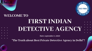 Private Detective Agency in Delhi | FIDA Detectives