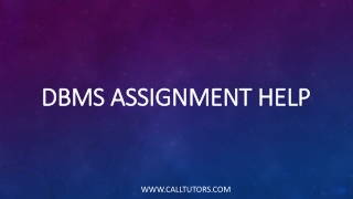 DBMS Assignment Help