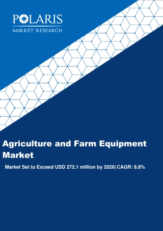 Agriculture and Farm Equipment/Machinery Market