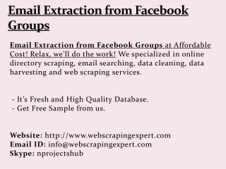 Email Extraction from Facebook Groups