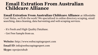 Email Extration From Australian Childcare Alliance