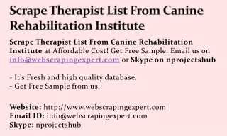 Scrape Therapist List From Canine Rehabilitation Institute