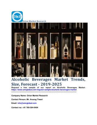 Alcoholic Beverages Market Trends, Size, Forecast - 2019-2025