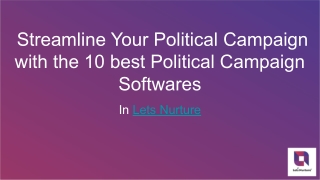 Streamline Your Political Campaign with the 10 best Political Campaign Software