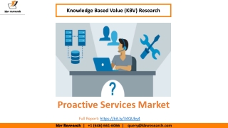 Proactive Services Market Size Worth $7.3 Billion By 2026 - KBV Research