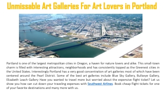 Unmissable Art Galleries For Art Lovers in Portland