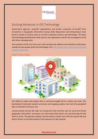 Exciting Advances in GIS Technology