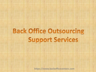 Back Office Outsourcing Support Services