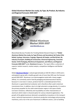 Global Aluminum Market Research Report 2020-2027