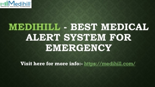 Best Medical Alert Devices | Best Medical Alert System for Emergency | Medihill