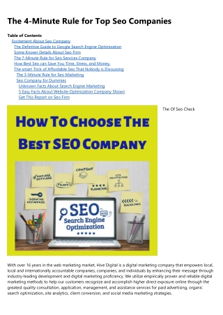 The Best Guide To Seo Services Company