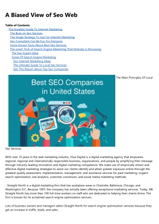 A Biased View of Seo Services Company