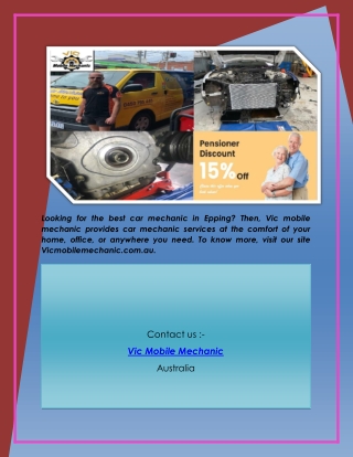 Best Car Mechanic Epping | Vicmobilemechanic.com.au