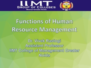 Functions of Human Resource Management