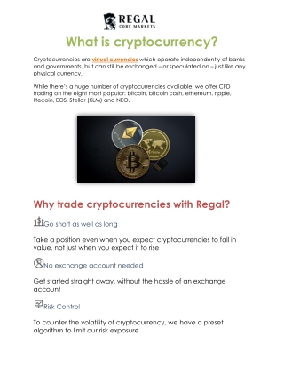 What is Crypto and Why Trade Crypto? | Regal Core Markets