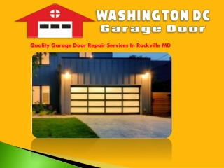 Quality Garage Door Repair Services In Rockville MD