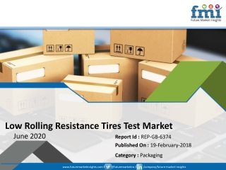 Demand for Low Rolling Resistance Tires Test Set for Stupendous Growth in and Post 2020, Buoyed by the Global COVID-19 P