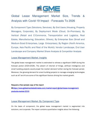 Global Lease Management Products Market Size, Trends & Analysis with Covid-19 Impact - Forecasts to 2026