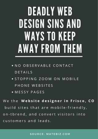 DEADLY WEB DESIGN SINS AND WAYS TO KEEP AWAY FROM THEM