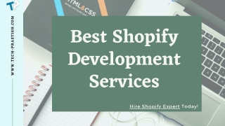 Best Shopify Web Development Company In India