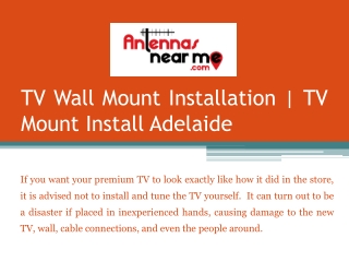 TV Wall Mount Installation | TV Mount Install Adelaide