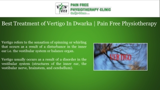 Best Treatment of Vertigo In Dwarka | Pain Free Physiotherapy