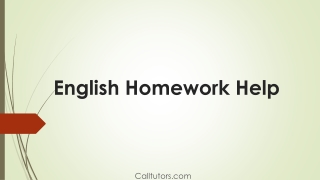 English Homework Help