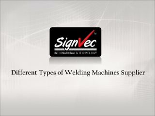 Laser Welding Machines Supplier