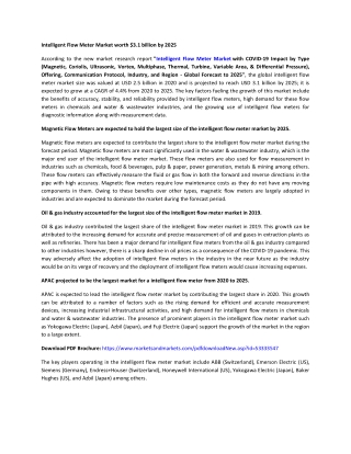 Intelligent Flow Meter Market by Type, Offering, Communication Protocol, Industry | COVID-19 Impact Analysis | Marketsan