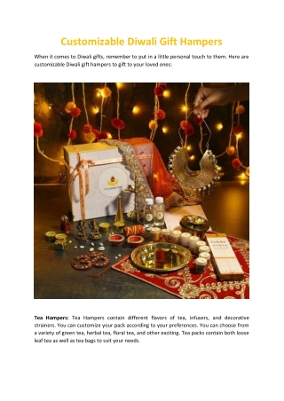 Customizable Diwali Gift Hampers