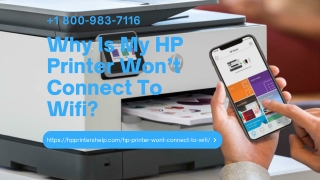 Hp Printer Won’t Connect to WiFi 1-8009837116 Connect Hp Printer to WiFi